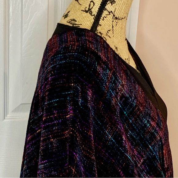 Handmade Multicolor Knit Fringe One Size Poncho - Picture 8 of 12